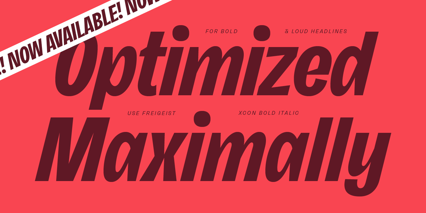 Przykład czcionki Freigeist Black Italic